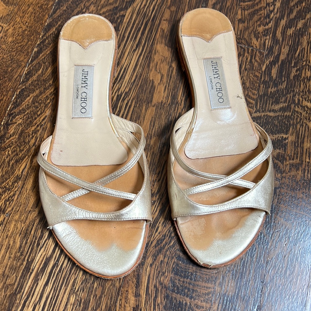 Jimmy Choo Gold Sandals